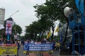 Ada Demo Buruh, Jalan di Depan Gedung DPR Macet Parah