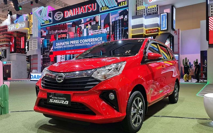 Daihatsu Sigra, salah satu model LCGC milik PT Astra Daihatsu Motor tampil di Gaikindo Indonesia International Auto Show (GIIAS) 2021.  - ADM