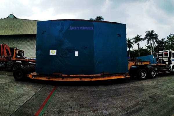 Barata Indonesia Divisi Komponen Turbin di Cilegon melakukan  ekspor perdana produk yakni  Blade Ring dan Combustion Chamber ke  Kaohsiung, Taiwan 15 Agustus 2018. Foto: Barata Indonesia