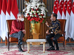 Presiden Joko Widodo Bertemu Perdana Menteri Singapura Lee Hsien Loong di Bintan Kepulauan Riau