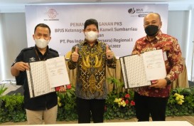 Permudah Layanan, BPJS Ketenagakerjaan Gandeng Pos Indonesia Regional Sumatra