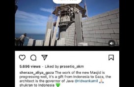 Masjid Bantuan Warga Indonesia di Gaza Mulai Berdiri, Warga Palestina Colek Ridwan Kamil