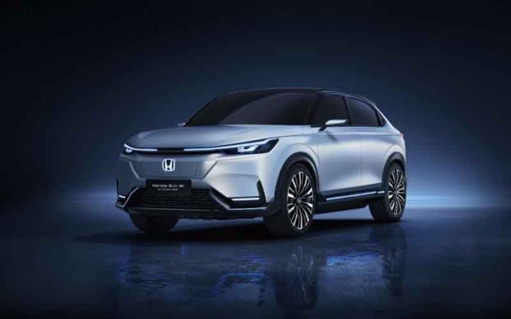 Mobil listrik prototipe Honda yang memiliki tampilan SUV.  - Honda