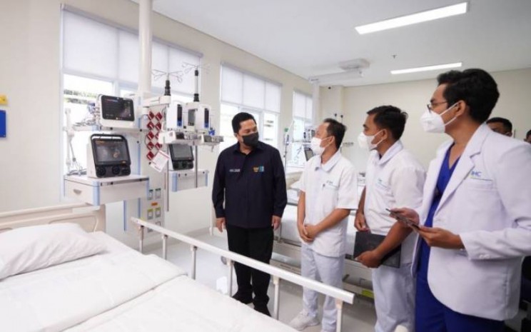 Menteri Badan Usaha Milik Negara (BUMN) Erick Thohir saat meresmikan Rumah Sakit Otak dan Jantung di Makassar, Sulawesi Selatan. ANTARA - HO/Kementerian BUMN 