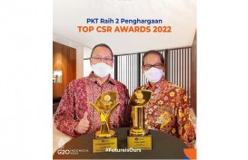 Komitmen TJSL PKT Raih Dua Penghargaan TOP CSR Awards 2022