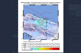 Gempa Magnitudo 5,2 Guncang Kabupaten Jayapura
