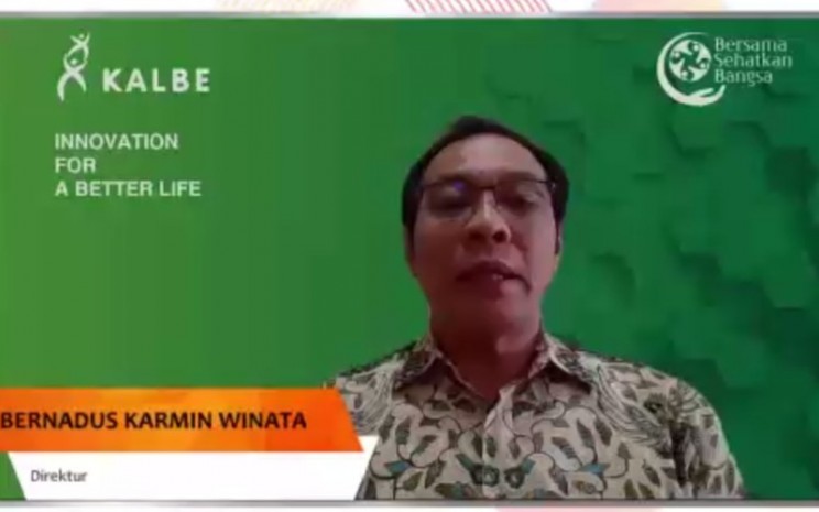 Direktur PT Kalbe Farma Tbk. (KLBF) Bernadus Winata menyampaikan rencana kerja perseroan dalam Public Expose Live 2021, Rabu (8/9 - 2021) 