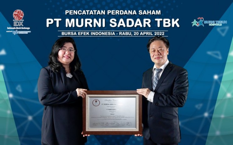 Emiten rumah sakit PT Murni Sadar Tbk (MTMH) resmi tercatat di Bursa Efek Indonesia pada Rabu (20/4 - 2022). Istimewa