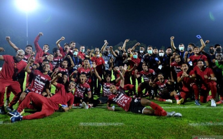 Selebrasi Bali United juara Liga 1 2021-2022  -  Antara