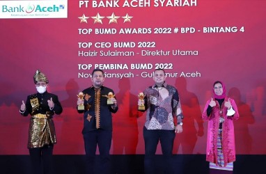 Bank Aceh Borong 2 Penghargaan Bergengsi, Top BUMD Award 2022 dan Best Sharia Finance 2022