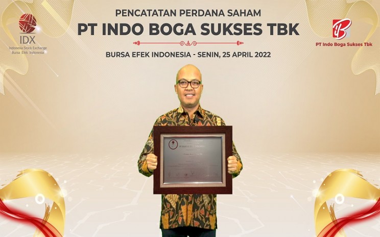 Seremoni Virtual Pencatatan Perdana Saham PT Indo Boga Sukses Tbk dengan kode saham IBOS, sebagai Perusahaa Tercatat ke-19 di Bursa Efek Indonesia (BEI) pada tahun 2022 - Dok.BEI. 