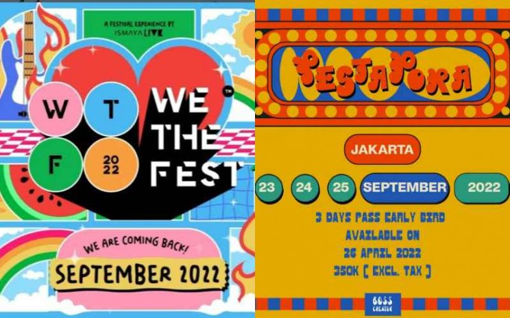 Gelaran konser musik We The Fest dan Pestapora dilangsungkan di hari yang sama - Instagram