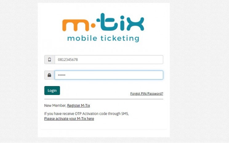 Tampilan situs M-Tix untuk membeli tiket bioskop secara online - www.21cineplex.com