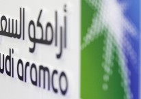 Logo Saudi Aramco dipajang selama Pameran &amp; Konferensi Perminyakan Internasional Abu Dhabi (ADIPEC) di Abu Dhabi, Uni Emirat Arab, Selasa, (13/11/2018). Bloomberg - Christopher Pike.