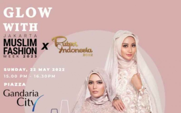 Yayasan Puteri Indonesia dan Mustika Ratu gelar Road to Jakarta Moslem Fashion Week (JMFW) mengusung tema Glowing with JMFW 2023" bersama 44 Finalis Puteri Indonesia yang diadakan di Mall Gandaria City Minggu, (22/5 - 2022)