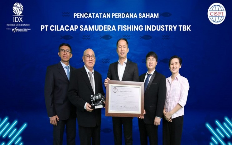 Seremoni Virtual Pencatatan Perdana Saham PT Cilacap Samudera Fishing Industry Tbk dengan kode saham ASHA, sebagai Perusahaan Tercatat ke-21 di Bursa Efek Indonesia (BEI) pada tahun 2022, Jumat (27/5/2022) - Dok.BEI. 