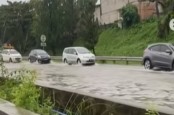 Tol JORR Arah Serpong Banjir, Laju Kendaraan Terhambat