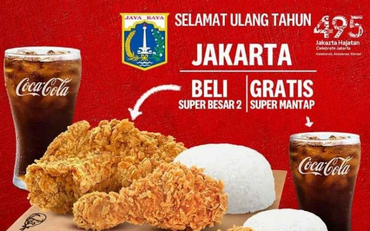 Promo KFC spesial HUT DKI Jakarta ke-495 hari ini - kfc