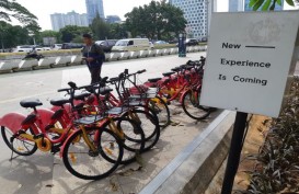 Layanan Sharing Bike di Kawasan Sudirman Tak Terawat 