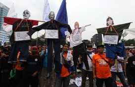 Teriakan Anies Presiden Muncul di Sela Aksi Buruh Tolak Penurunan UMP Jakarta