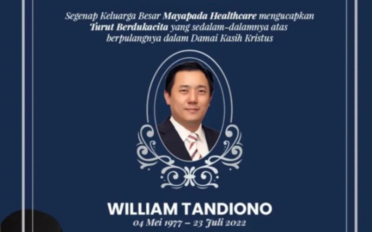 Ini Rekam Jejak Kehidupan William Tandiono Menantu Dato’ Sri Tahir