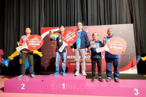 Tim Bisnis Indonesia Raih Juara 3 Pada Pertandingan Tenis Meja Piala Menteri Kominfo Dalam Katagori Lembaga Pers