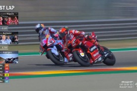 Hasil MotoGP Aragon: Bastianini Salip Pecco di Lap…
